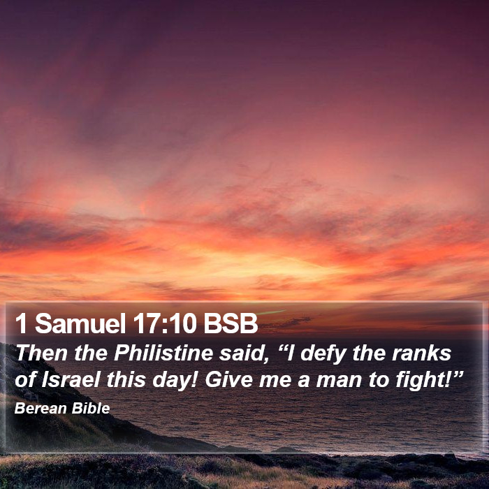 1 Samuel 17:10 BSB Bible Study