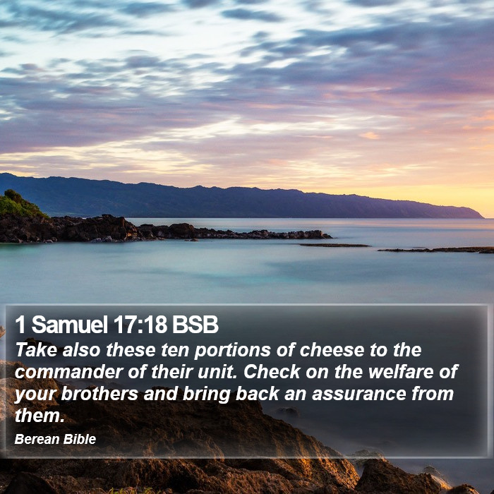 1 Samuel 17:18 BSB Bible Study