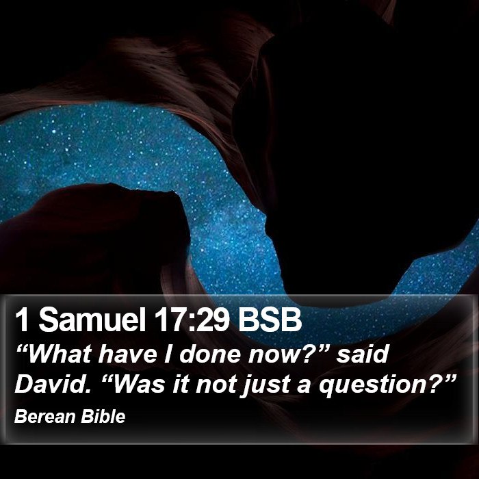 1 Samuel 17:29 BSB Bible Study