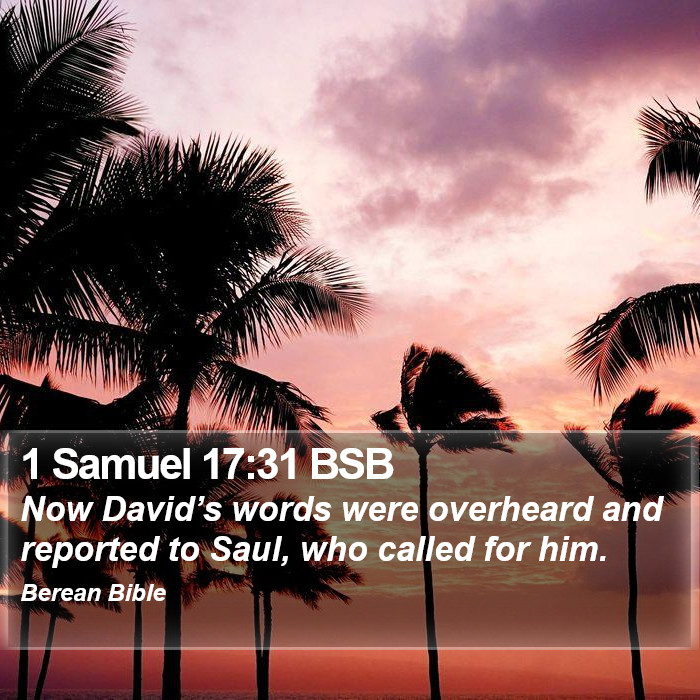 1 Samuel 17:31 BSB Bible Study