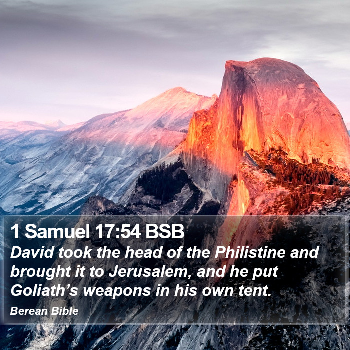 1 Samuel 17:54 BSB Bible Study