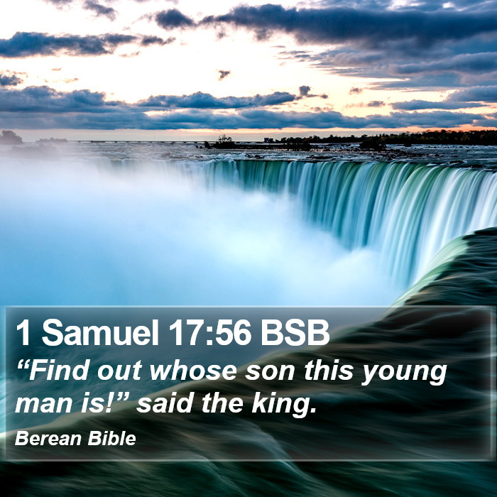 1 Samuel 17:56 BSB Bible Study