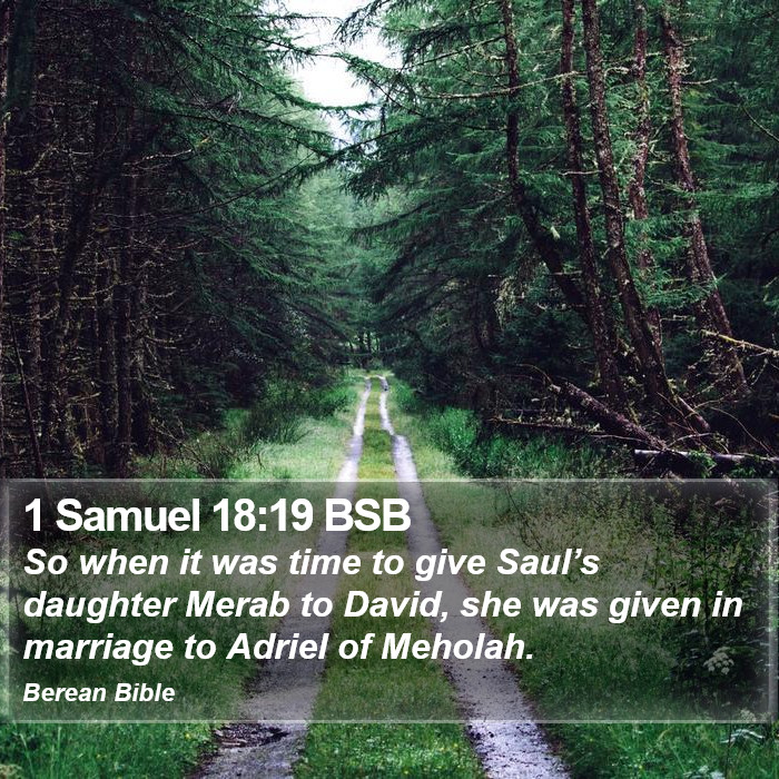 1 Samuel 18:19 BSB Bible Study