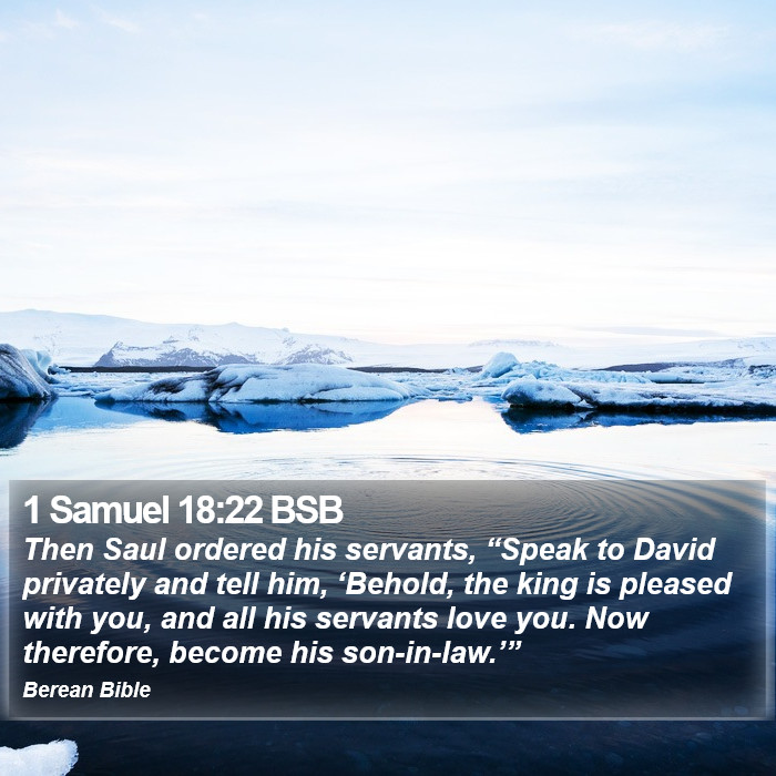 1 Samuel 18:22 BSB Bible Study