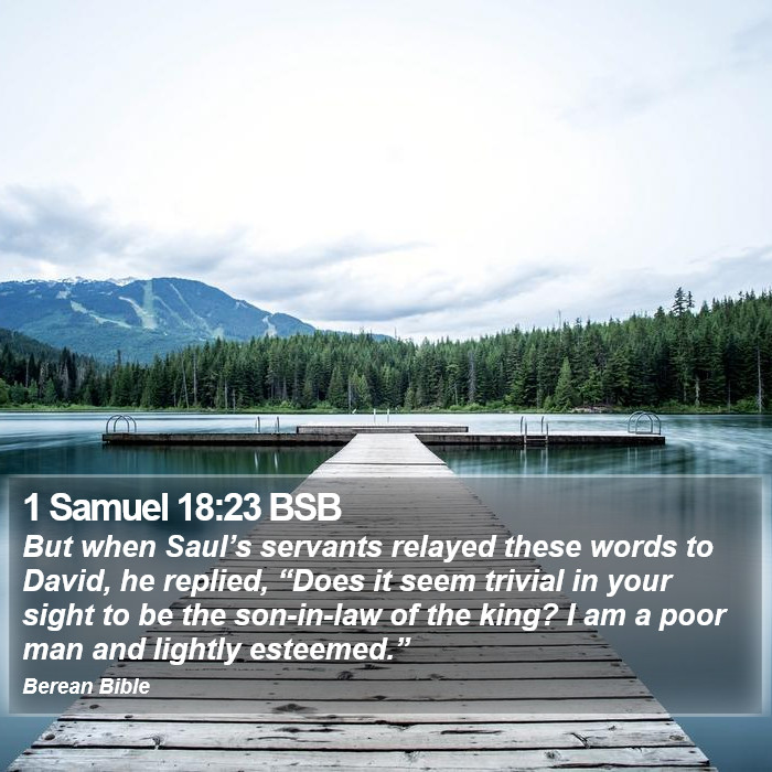 1 Samuel 18:23 BSB Bible Study