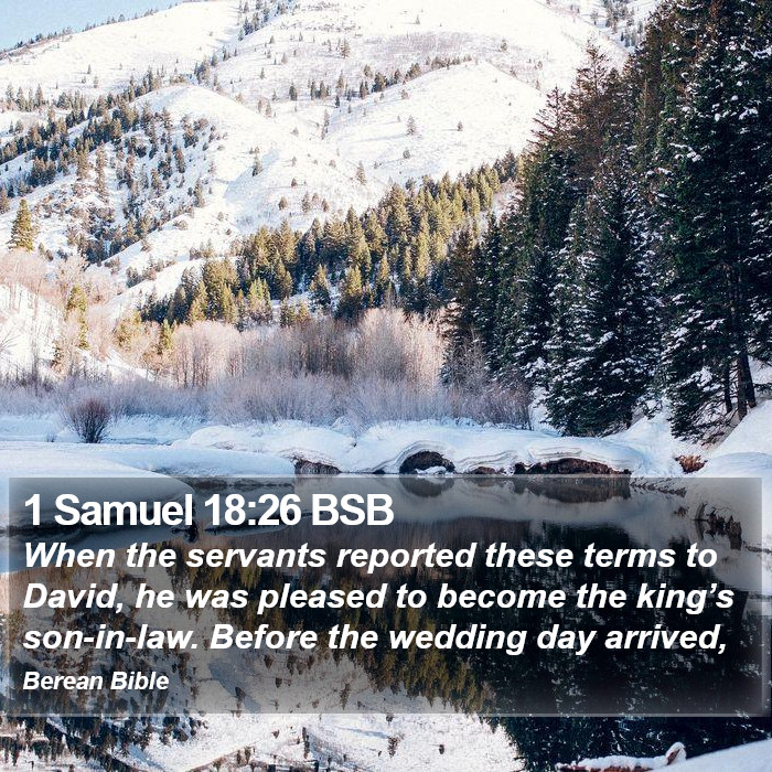 1 Samuel 18:26 BSB Bible Study