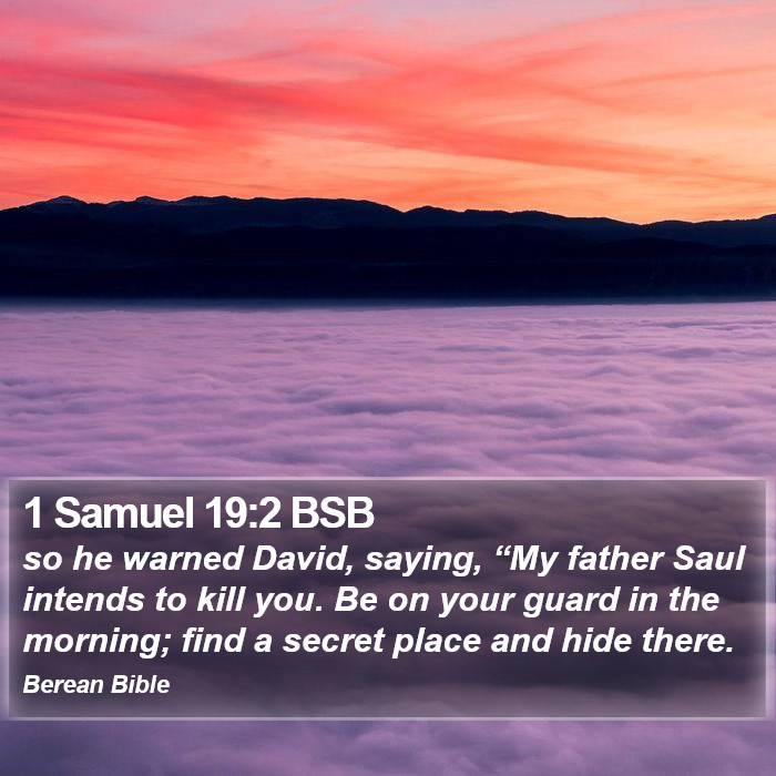 1 Samuel 19:2 BSB Bible Study