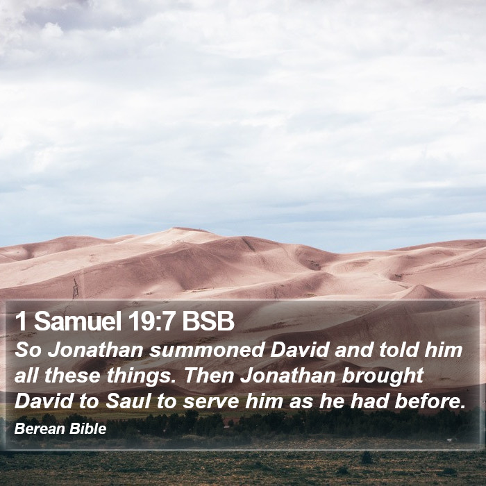 1 Samuel 19:7 BSB Bible Study