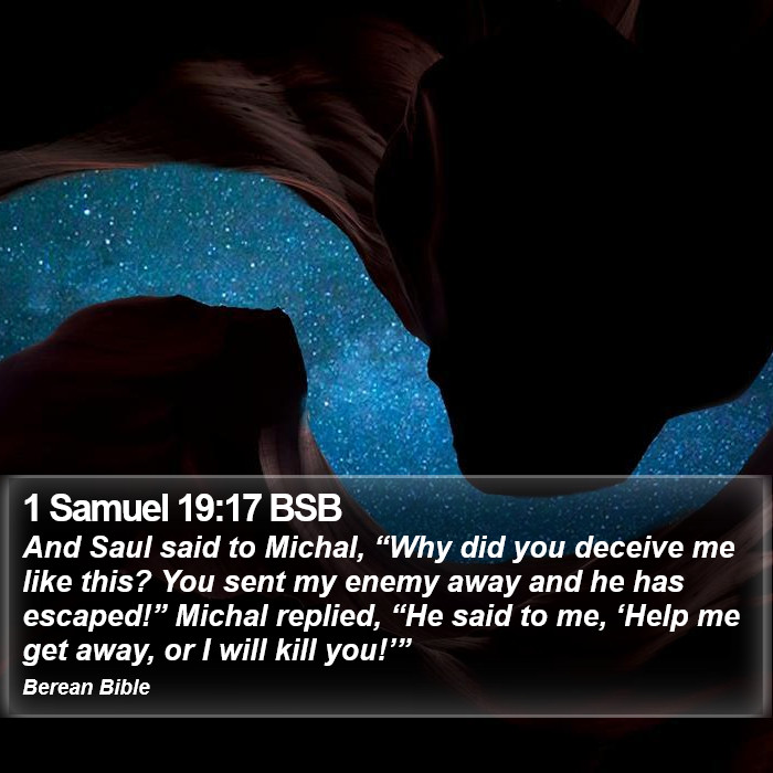 1 Samuel 19:17 BSB Bible Study