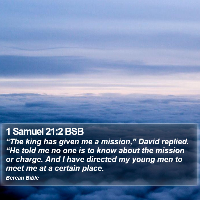 1 Samuel 21:2 BSB Bible Study