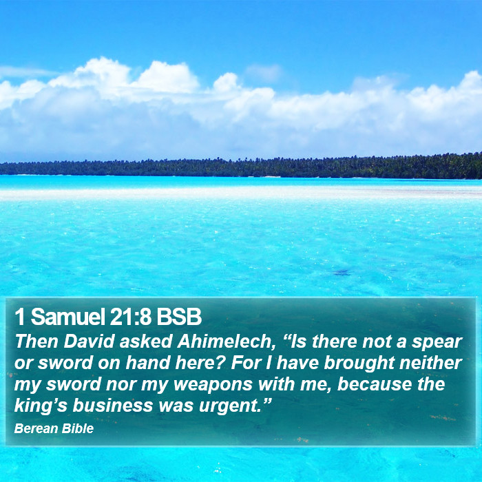 1 Samuel 21:8 BSB Bible Study