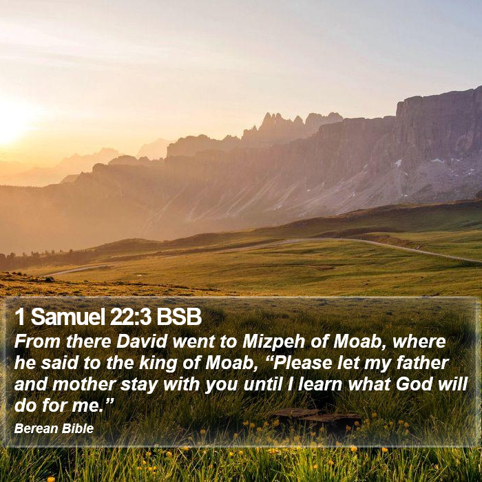 1 Samuel 22:3 BSB Bible Study