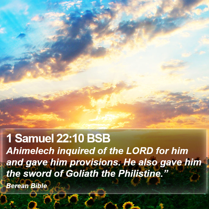 1 Samuel 22:10 BSB Bible Study