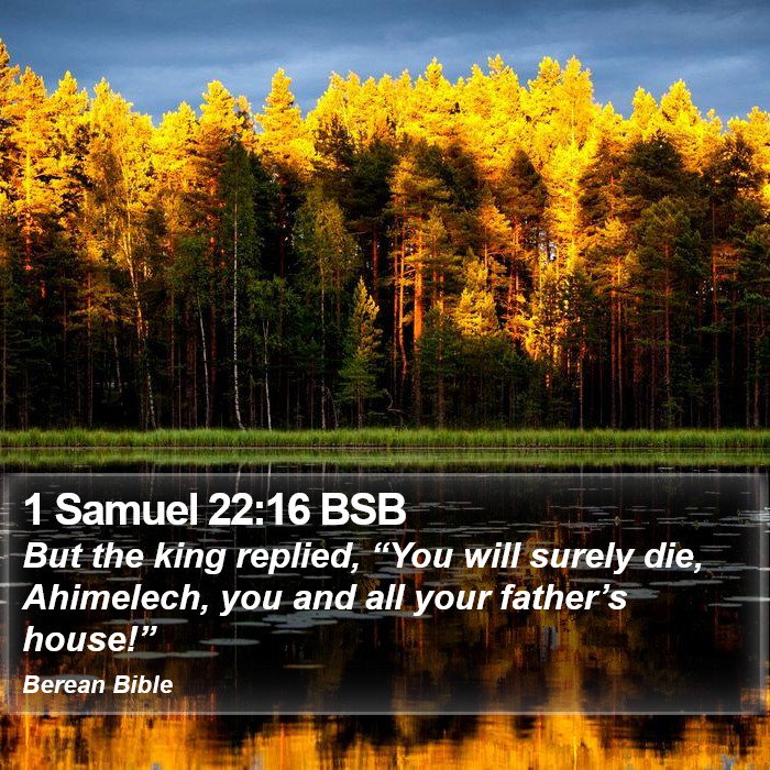 1 Samuel 22:16 BSB Bible Study