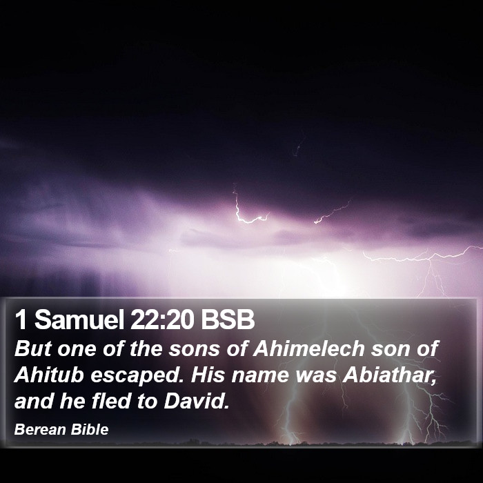 1 Samuel 22:20 BSB Bible Study