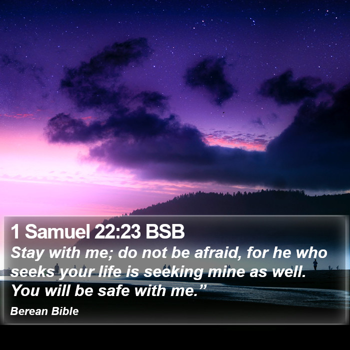 1 Samuel 22:23 BSB Bible Study