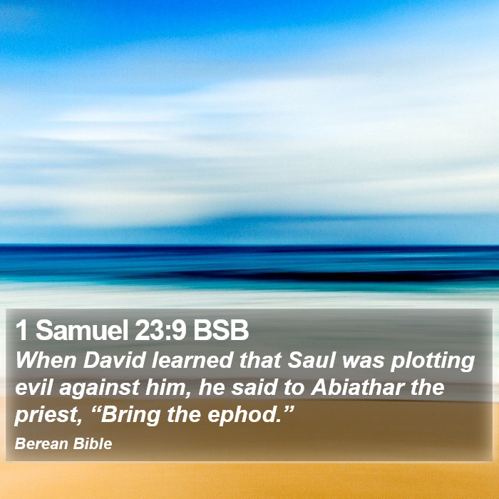 1 Samuel 23:9 BSB Bible Study