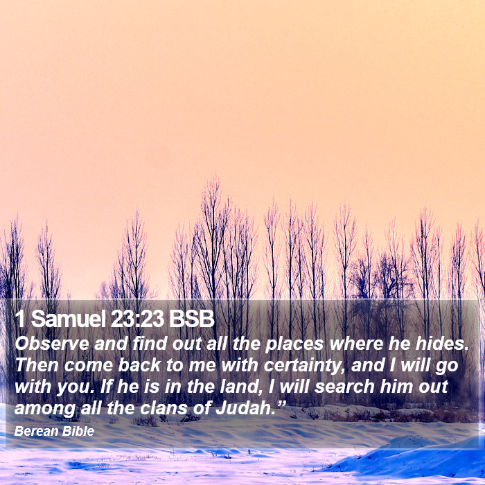 1 Samuel 23:23 BSB Bible Study