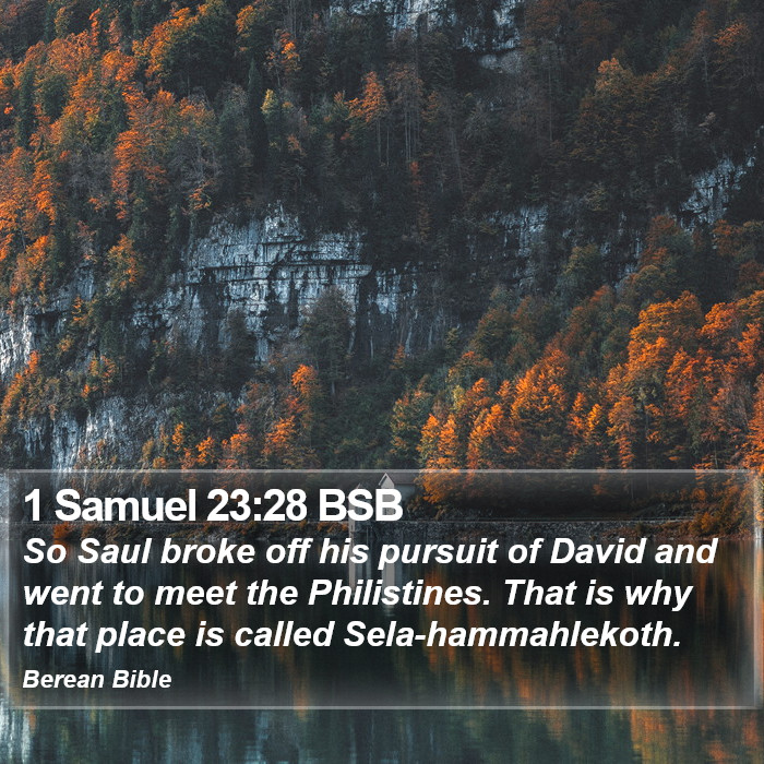 1 Samuel 23:28 BSB Bible Study