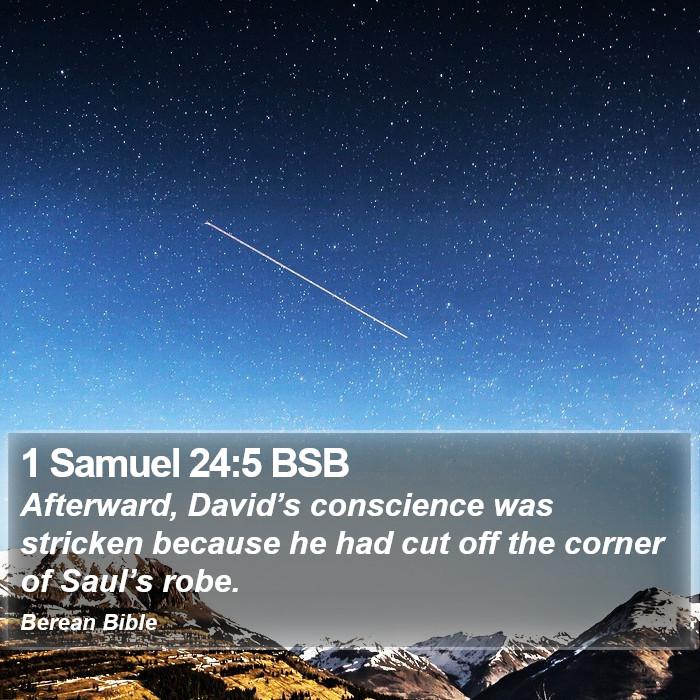 1 Samuel 24:5 BSB Bible Study