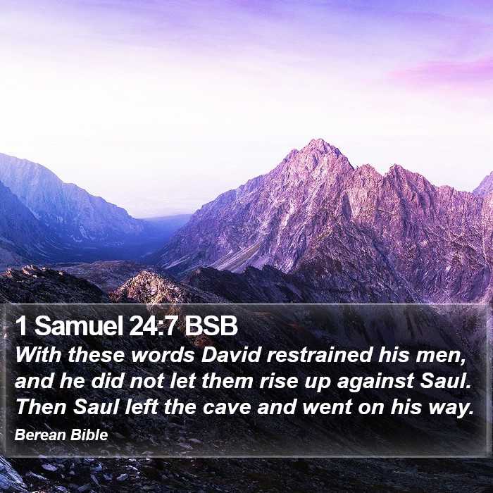 1 Samuel 24:7 BSB Bible Study