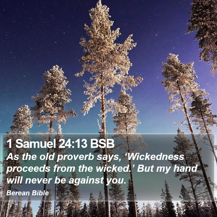 1 Samuel 24:13 BSB Bible Study