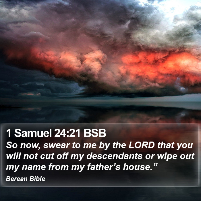 1 Samuel 24:21 BSB Bible Study