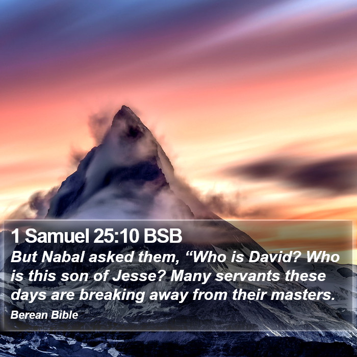 1 Samuel 25:10 BSB Bible Study