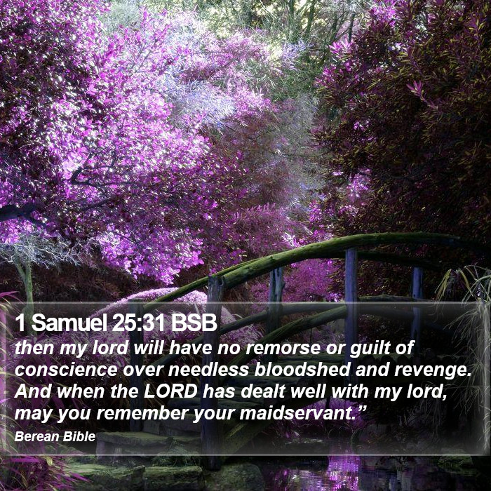 1 Samuel 25:31 BSB Bible Study