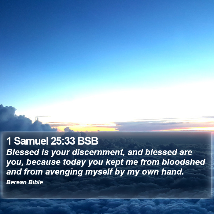 1 Samuel 25:33 BSB Bible Study