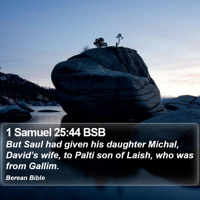 1 Samuel 25:44 BSB Bible Study