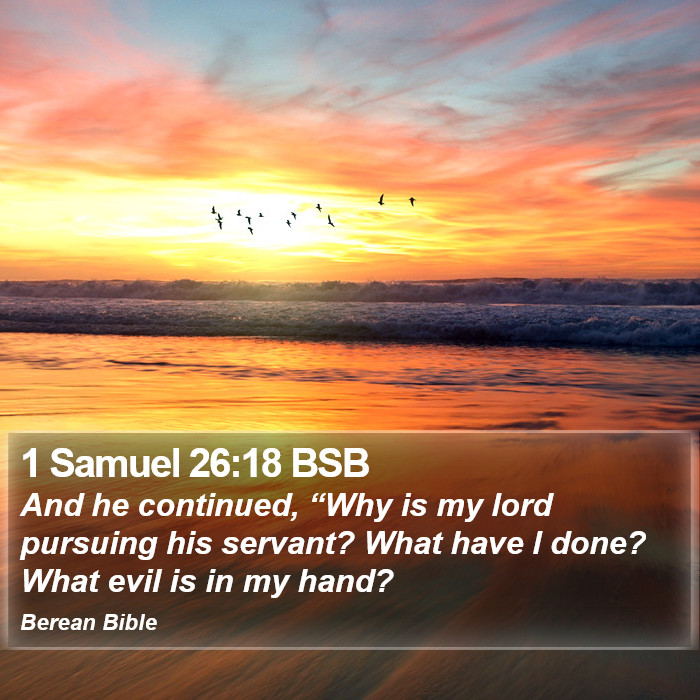 1 Samuel 26:18 BSB Bible Study