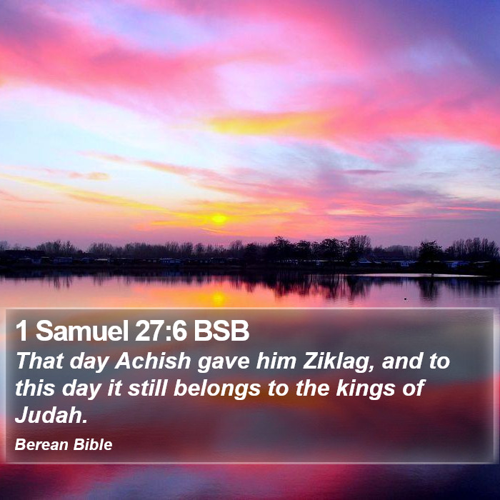 1 Samuel 27:6 BSB Bible Study