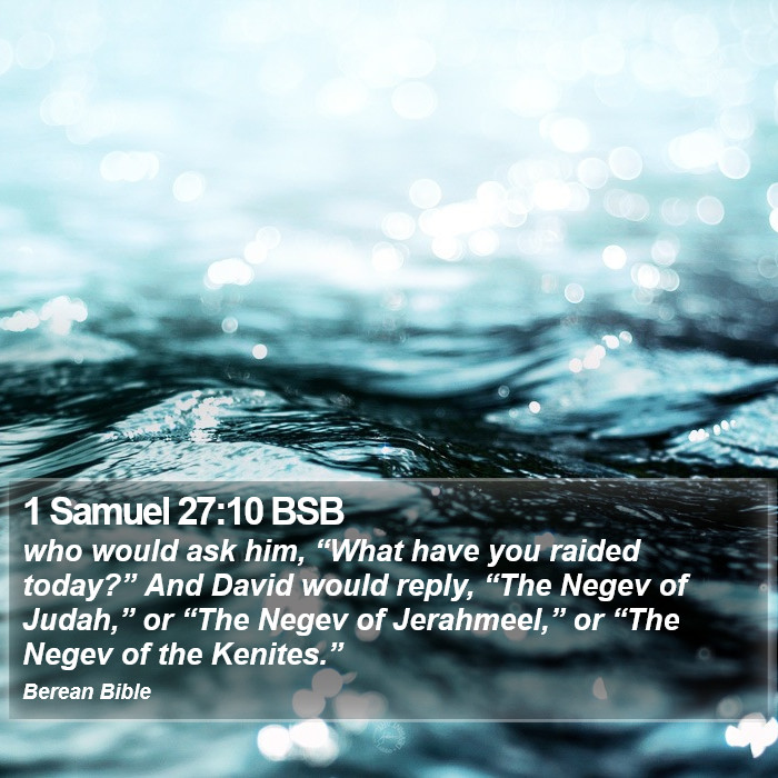 1 Samuel 27:10 BSB Bible Study