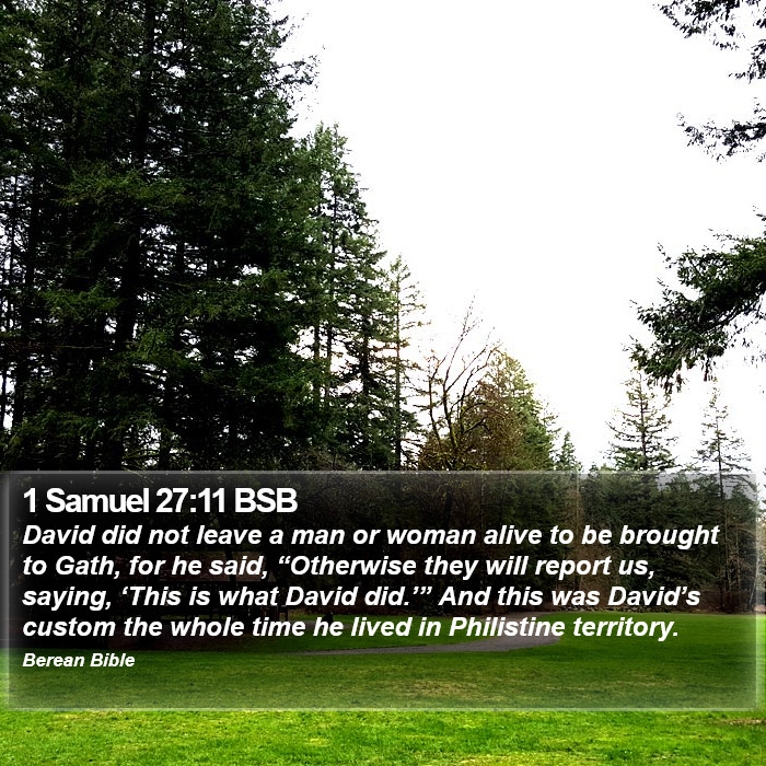 1 Samuel 27:11 BSB Bible Study