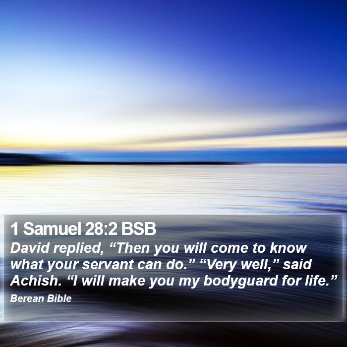 1 Samuel 28:2 BSB Bible Study