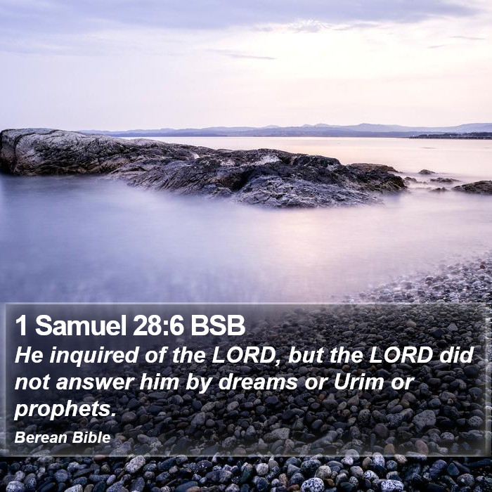 1 Samuel 28:6 BSB Bible Study