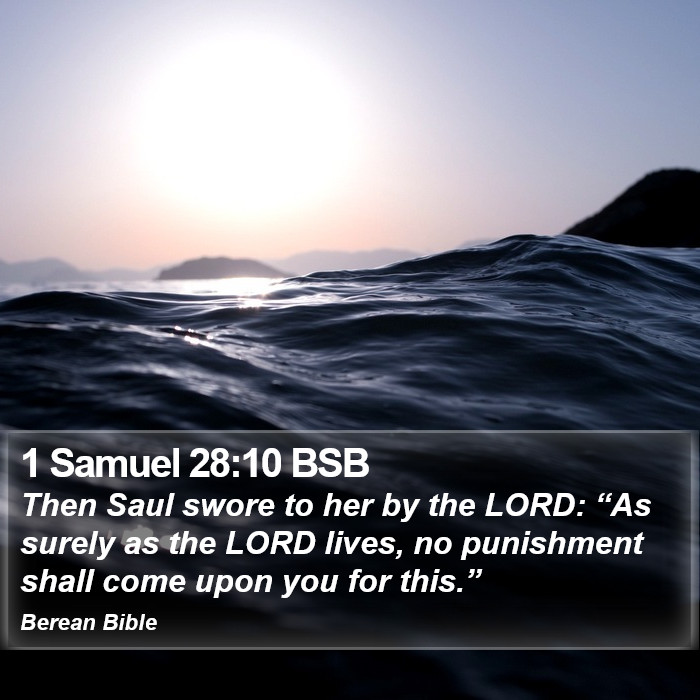 1 Samuel 28:10 BSB Bible Study