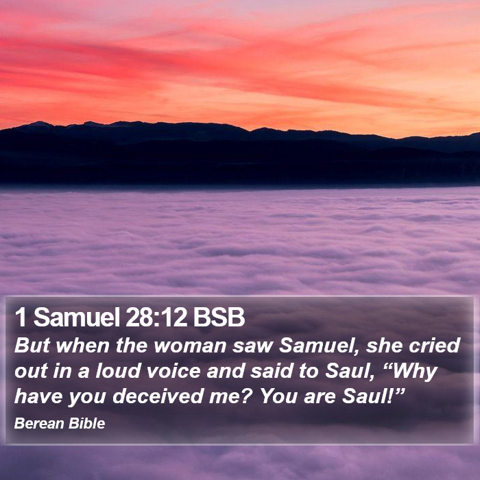 1 Samuel 28:12 BSB Bible Study