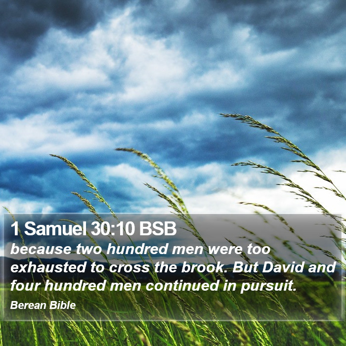 1 Samuel 30:10 BSB Bible Study