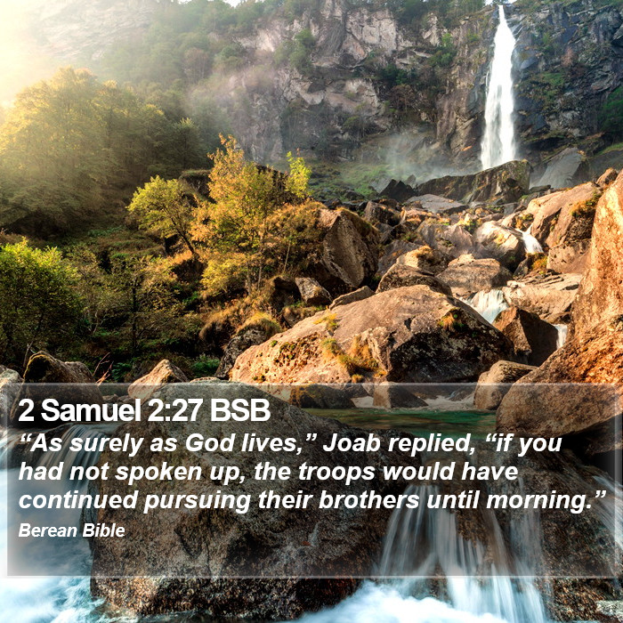 2 Samuel 2:27 BSB Bible Study