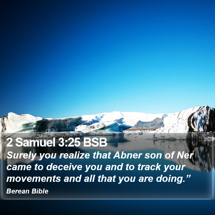 2 Samuel 3:25 BSB Bible Study