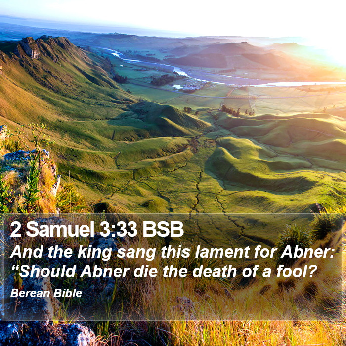 2 Samuel 3:33 BSB Bible Study