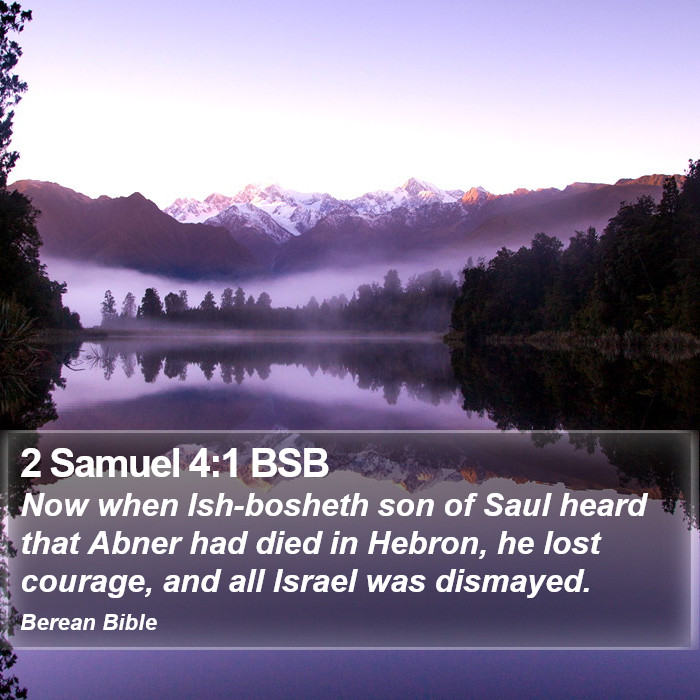 2 Samuel 4:1 BSB Bible Study