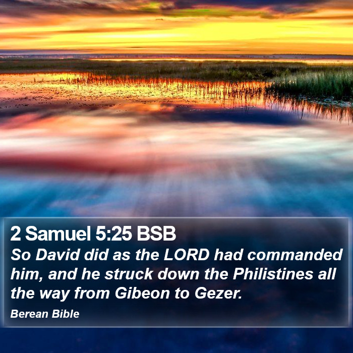 2 Samuel 5:25 BSB Bible Study