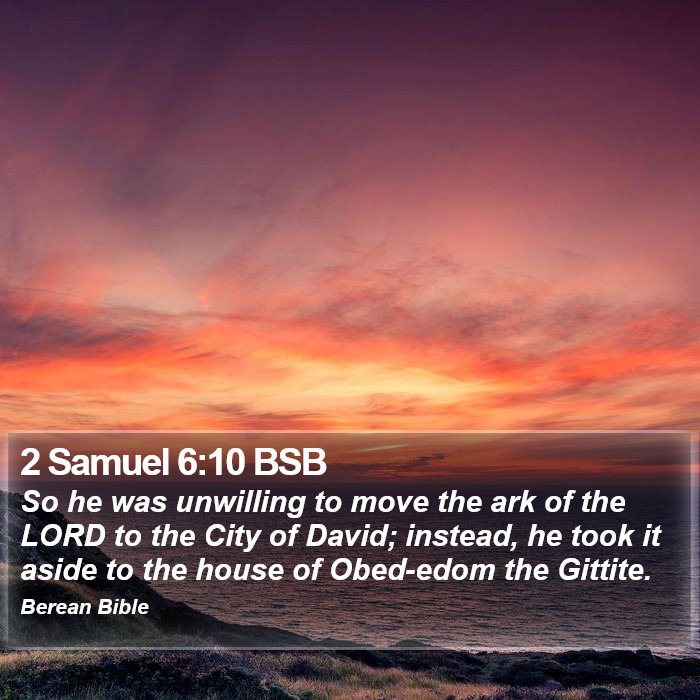 2 Samuel 6:10 BSB Bible Study