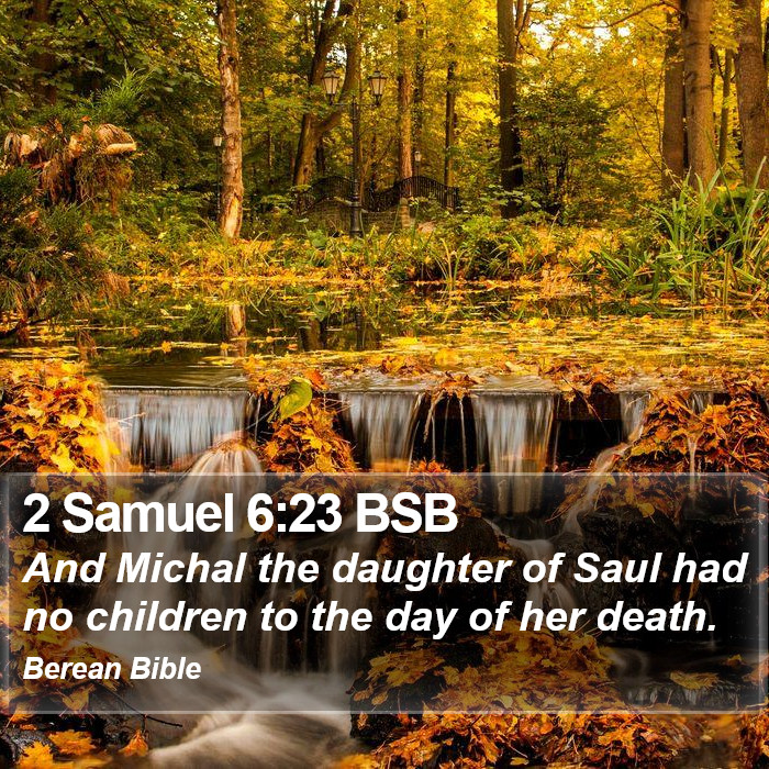 2 Samuel 6:23 BSB Bible Study