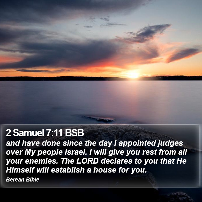 2 Samuel 7:11 BSB Bible Study