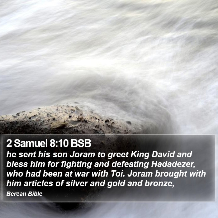 2 Samuel 8:10 BSB Bible Study