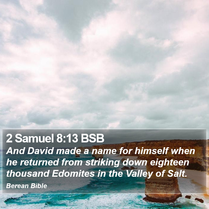 2 Samuel 8:13 BSB Bible Study